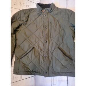 J Crew Sussex Quilted Field Jacket Men XL Olive Green Primaloft Lined FA19 AA144